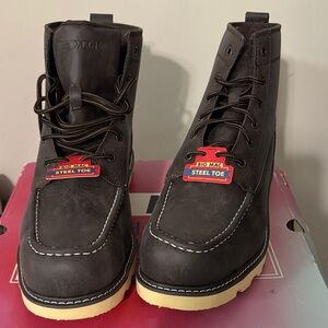 Big Mac Steel Toe Men's Boots - Dark Brown